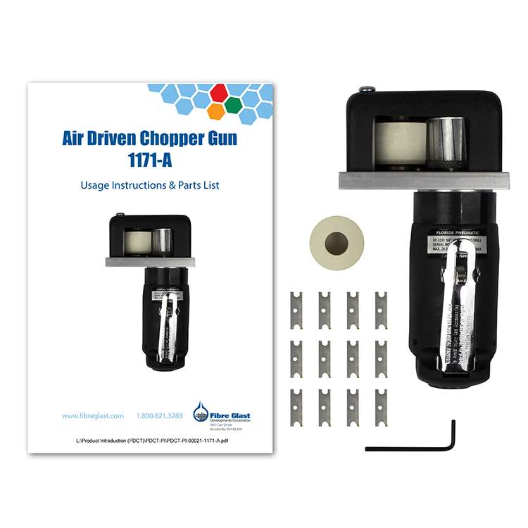 Chopper Gun for Fiberglass & Composites. In stock Fibre Glast